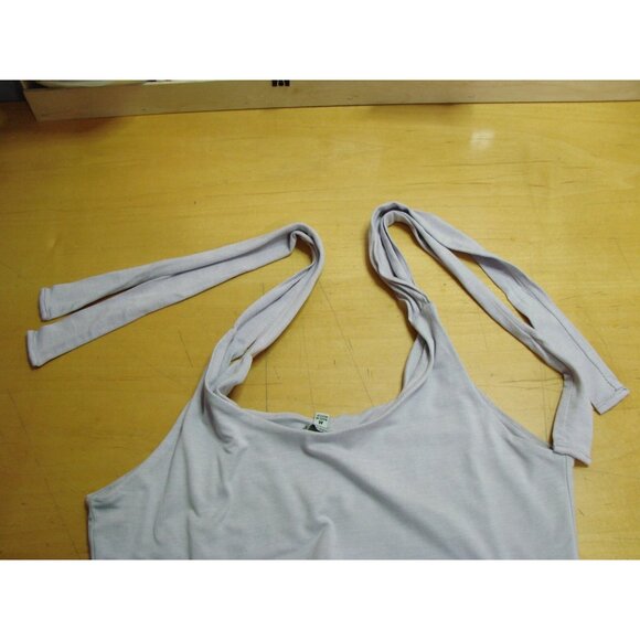 White Birch Bodysuit Lavendar Purple Tie Straps Snap Button Size M Scoop Neck - Picture 3 of 9